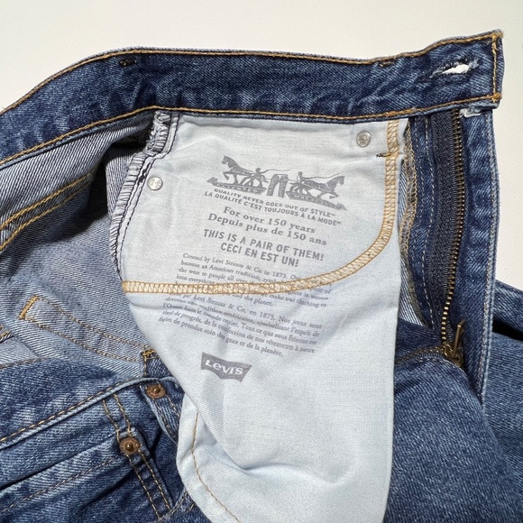 Levi’s 505 Jeans Men's 31x32 Blue Medium Wash Straight Regular Fit - Picture 7 of 13